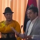 Durante la posesión de Martha Jaya como vicealcaldesa de Latacunga.