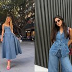 Sarah Alarcón y Navila Dieb lucen la tendencia denim para looks en el día.