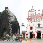 Guatapé se encuentra a dos horas de Medellín, Colombia