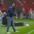 Pablo Sánchez durante el partido de fútbol de la fase de grupos de la Copa Libertadores entre Liga de Quito y Deportivo Táchira en el estadio Rodrigo Paz Delgado de Quito.