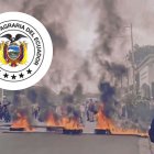 Disturbios afuera de la Universidad Agraria.