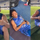 Kendry Páez, Angelo Preciado y Joel Ordóñez entrenando en el Capwell.