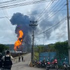 El incendio en la Refinería de Esmeraldas que ocurrió el 26 de mayo de 2025.