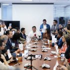 Previo al inicio del debate de la ley urgente, el correísmo anunció su posición frente al primer debate.