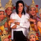Michael Jackson durante el filme de su canción Black or White lanzado en 1991