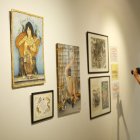 Obras exhibidas en la exposición "Desde el corazón del barrio de Tepito" este jueves, en Ciudad de México (México).