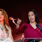 Shakira y Muriel Bowser.