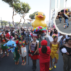 El desfile La Ruta Mágica llamó la atención de los niños en su día. Infantes aprovecharon que la avenida Malecón se peatonalizó y jugaron.