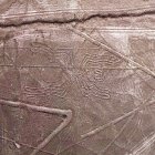 Fotografía de archivo de una vista aérea de un sector de la reserva arqueológica de las Líneas y Geoglifos de Nazca, en Perú.