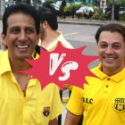 José Cevallos y Carlos Alfaro Moreno ex jugadores y expresidentes del Barcelona SC.