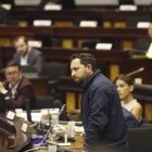 El asambleísta de ADN, Adrián Castro, señaló al correísmo durante el debate de las bases militares extranjeras.
