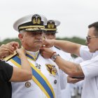 Daniel Noboa participó en la ceremonia de ascenso honorífico y la imposición de mando del Almirante Pablo Caicedo Salvador.