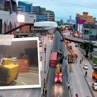 El incidente ocurrió en un puente de la Juan Tanca Marengo, al norte de Guayaquil.