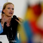 Vocera. La representante residente del PNUD, Inka Mattila.