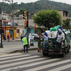 Personal de limpieza realizó la recolección de desechos.