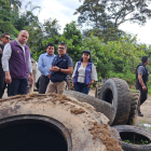Juan Bernardo Sánchez, ministro de Salud, en Zamora Chinchipe. Revisó sitios en los que busca evitar la propagación de criaderos de mosquitos transmisores de enfermedades.
