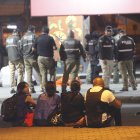 La realización de una de las diligencias del caso Malvinas.