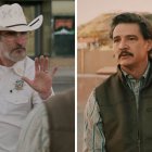 Joaquin Phoenix como el sheriff Joe Cross y Pedro Pascal como el alcalde Ted García en la nueva cinta de A24 "Eddington"