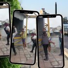 Hombre recibe golpes de guardias en Malecón del Salado en Guayaquil.