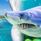 El tiburón toro hallado en Crucita sorprendió a los bañistas por su tamaño y cercanía a la orilla