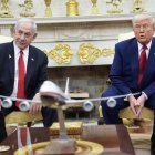 El presidente estadounidense, Donald Trump, y el primer ministro israelí, Benjamín Netanyahu.