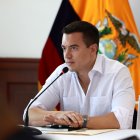 Daniel Noboa durante su diálogo con The Economist, donde defendió su gestión y esbozó su hoja de ruta hacia 2029.