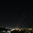 Imagen de Jerusalén este viernes durante el lanzamiento de misiles de Irán.