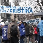 Simpatizantes de la expresidenta argentina Cristina Fernández este viernes, en Buenos Aires (Argentina).