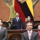 El presidente de la Asamblea, el oficialista Niels Olsen.