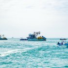 Desfile. Las embarcaciones se decoran para la procesión.