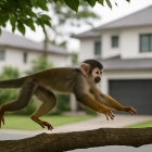 El mono fue visto desplazándose libremente en una urbanización de Samborondón, lo que activó el operativo de rescate por parte de la Policía Ambiental.