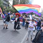 La marcha del “Orgullo 2025” recorre la Av. 12 de octubre, en Quito y se dirige al Parque Itchimbía.