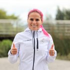 Tricolor. Doménica Azuero hace su carrera entre Ecuador e Italia donde se somete a prácticas.