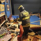 Una de las habitaciones resultó afectada por la deflagración.