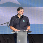 Aquiles Álvarez en la rendición de cuentas de sus dos años de gestión.