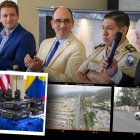 Carlos Guerra, investigador senior; Phillip Nice, Oficial Regional de Seguridad; Erik Martini, cónsul general de Estados Unidos en Guayaquil; coronel Pablo Velásquez, jefe del Distrito Ceibos; Marcos Mata, representante de las ciudadelas Vía a la Costa.