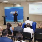 María Isabel Moncayo, gerente general de la Corporación Financiera Nacional (CFN), hizo la rendición de cuentas.