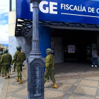 La Fiscalía recibió a cuatro implicados en el atentado.