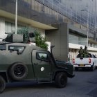 Daniel Salcedo entregó su testimonio anticipado bajo un fuerte equipo de seguridad.