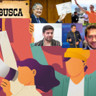 Imagen referencial de se busca líderes políticos en Ecuador. Con fotos de excandidatos presidenciales y expresidentes.