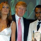 Melania y Donald Trump junto Sean "Diddy" Combs