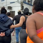 Policía capturó a varios sospechosos del delito de tráfico de personas.