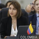La ministra de Relaciones Exteriores, Laura Sarabia, que presentó su renuncia, fue captada el pasado 26 de junio, durante la 55ª Asamblea General de la OEA, en Saint John’s (Antigua y Barbuda).
