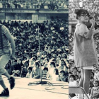 Elenco de "El Chavo del 8" durante una presentación en Ecuador, donde fueron recibidos con entusiasmo por miles de fans