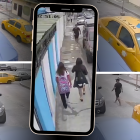 Momento registrado por cámaras de seguridad en el que un hombre se aproxima a dos estudiantes en Guayaquil.