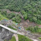 Escenario. Zona erosionada en el río Loco, donde se registró una ruptura. Los oleoductos ya estaban sin bombeo.