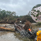 Fotografía de los escombros ocasionados debido a las inundaciones en el área de Kerrville, Texas (EE.UU.)