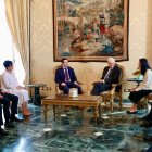 El embajador, Esteban Moscoso, acompañó al presidente de la República Daniel Noboa, durante la visita oficial a Italia.