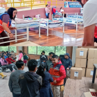 Albergue temporal en el Coliseo Liga Deportiva de Yantzaza, en Zamora Chinchipe. Y entrega de kits en Oyacachi, en Napo.