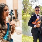 Los violinistas Martha Psyko y Santy Abril formarán parte del show a realizarse este sábado 12 de julio en el Teatro Scala.